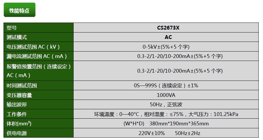 CS2673X交流耐壓測(cè)試儀(圖1)
